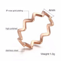 Rose Gold Stainless Steel Crown Wedding Couples Purity Rings Jewelry